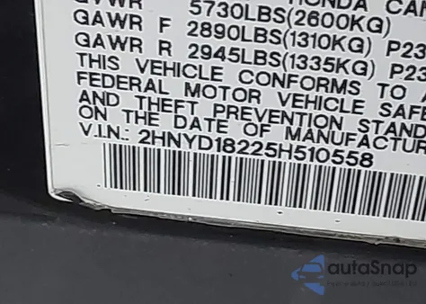 2005 Acura Mdx from USA, damaged, VIN 2HNYD18225H510558